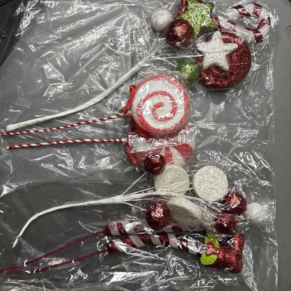 5PCS Mix Candy Canes Lollipop Ornaments Set for Christmas Tree
